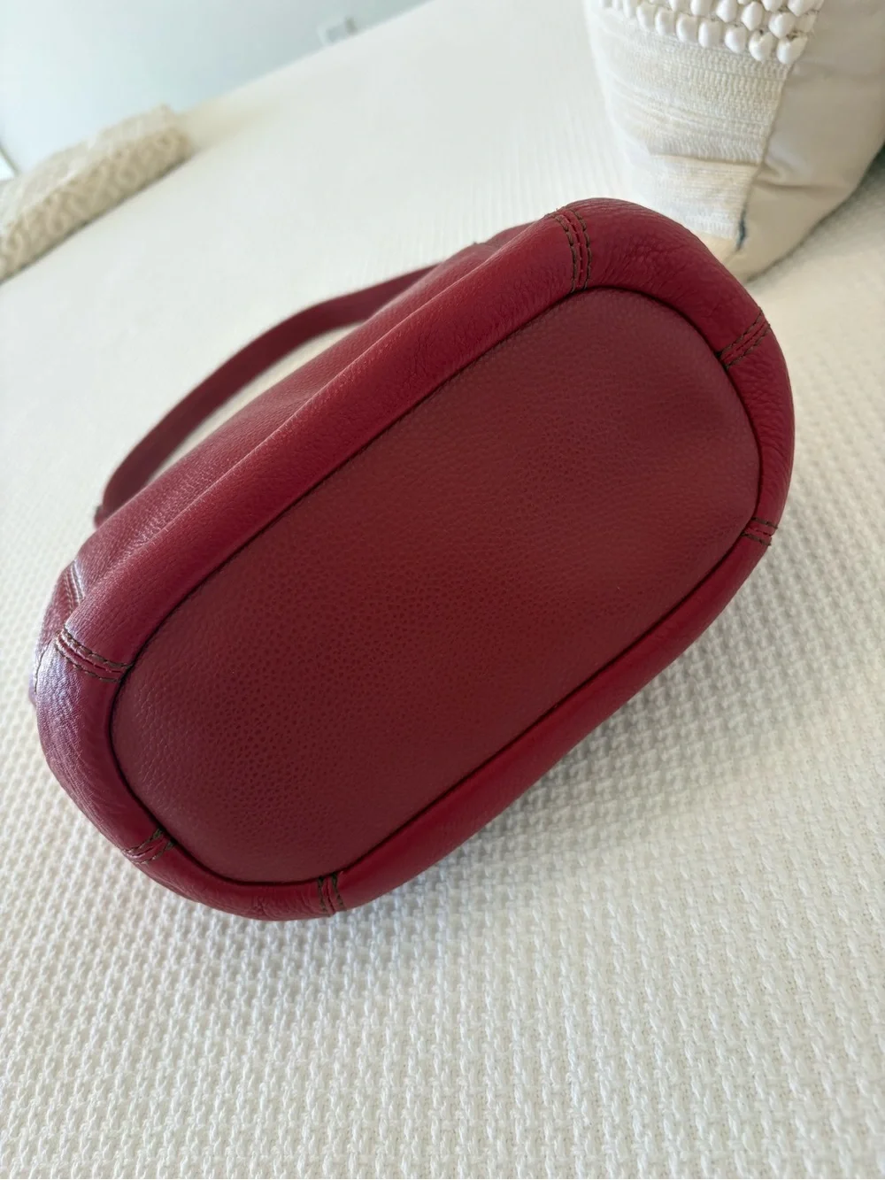 The Sak Sequoia Red Leather Shoulder Hobo Bag